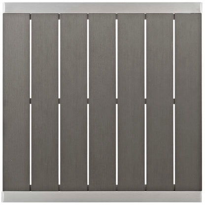 Modway - Shore 3 Piece Outdoor Patio Aluminum Pub Set by Modway  Outdoor Furniture Bar and Dining Gray - EEI-3157-SLV-GRY-SET