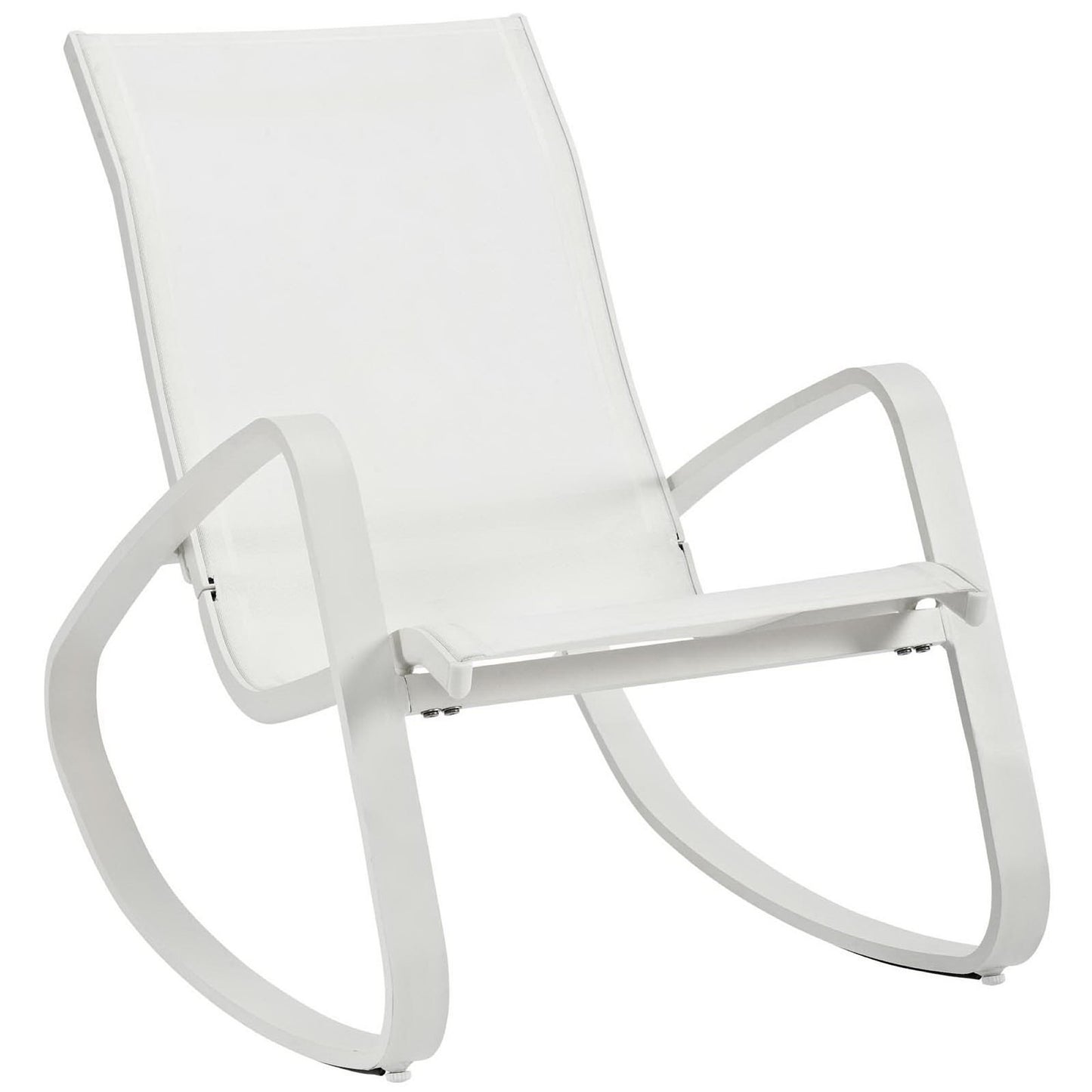 Modway Outlet Traveler Outdoor Patio Mesh Sling Rocking Lounge Chair Set of 2 by Modway  Outdoor Furniture Furniture White White - EEI-3180-WHI-WHI-SET