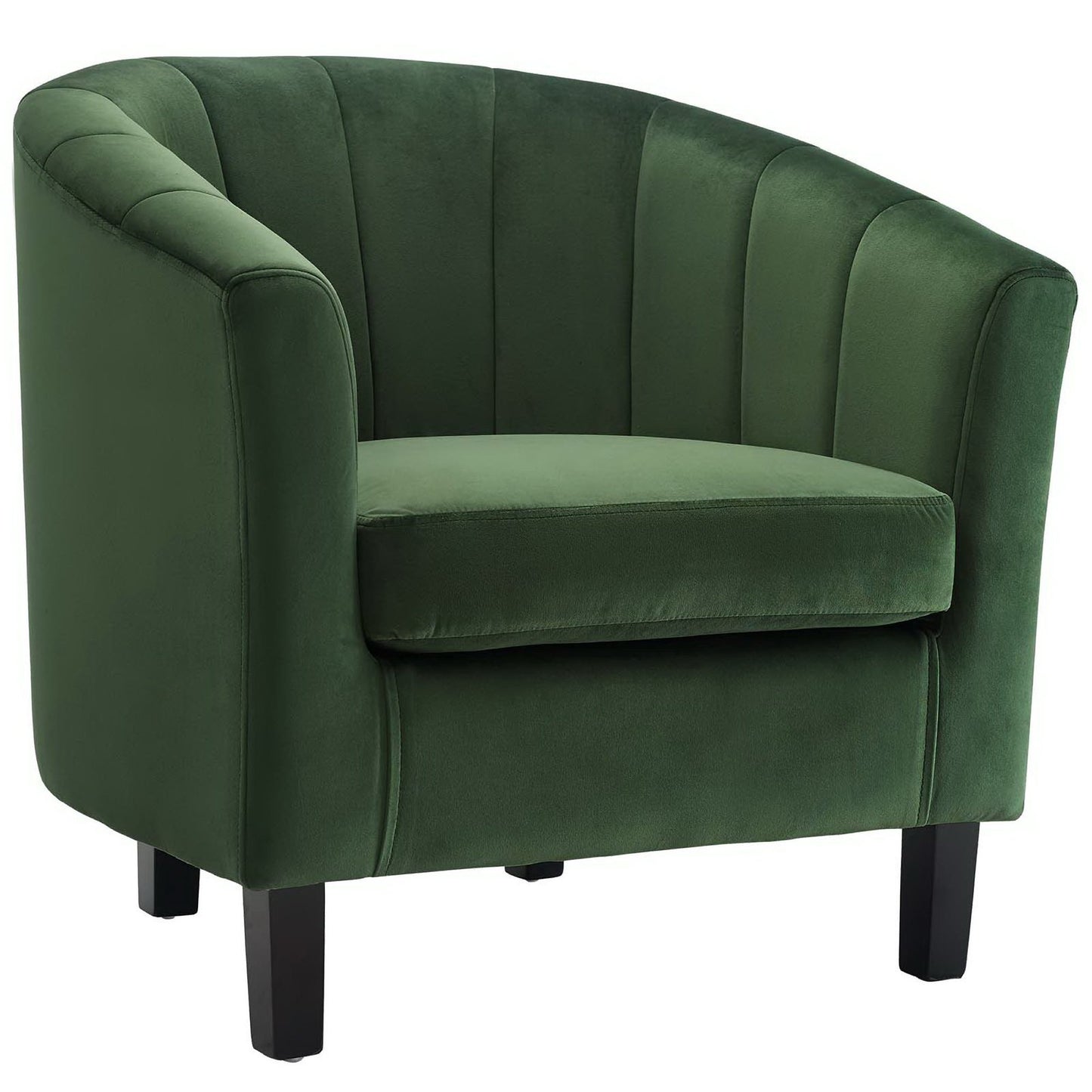 Modway - Prospect Channel Tufted Performance Velvet Armchair by Modway  Living Room Sofas and Armchairs Green - EEI-3188-EME