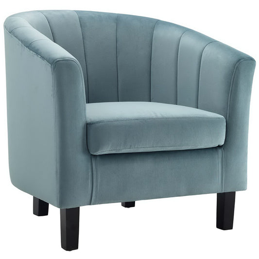 Modway - Prospect Channel Tufted Performance Velvet Armchair by Modway  Living Room Sofas and Armchairs Blue - EEI-3188-LBU