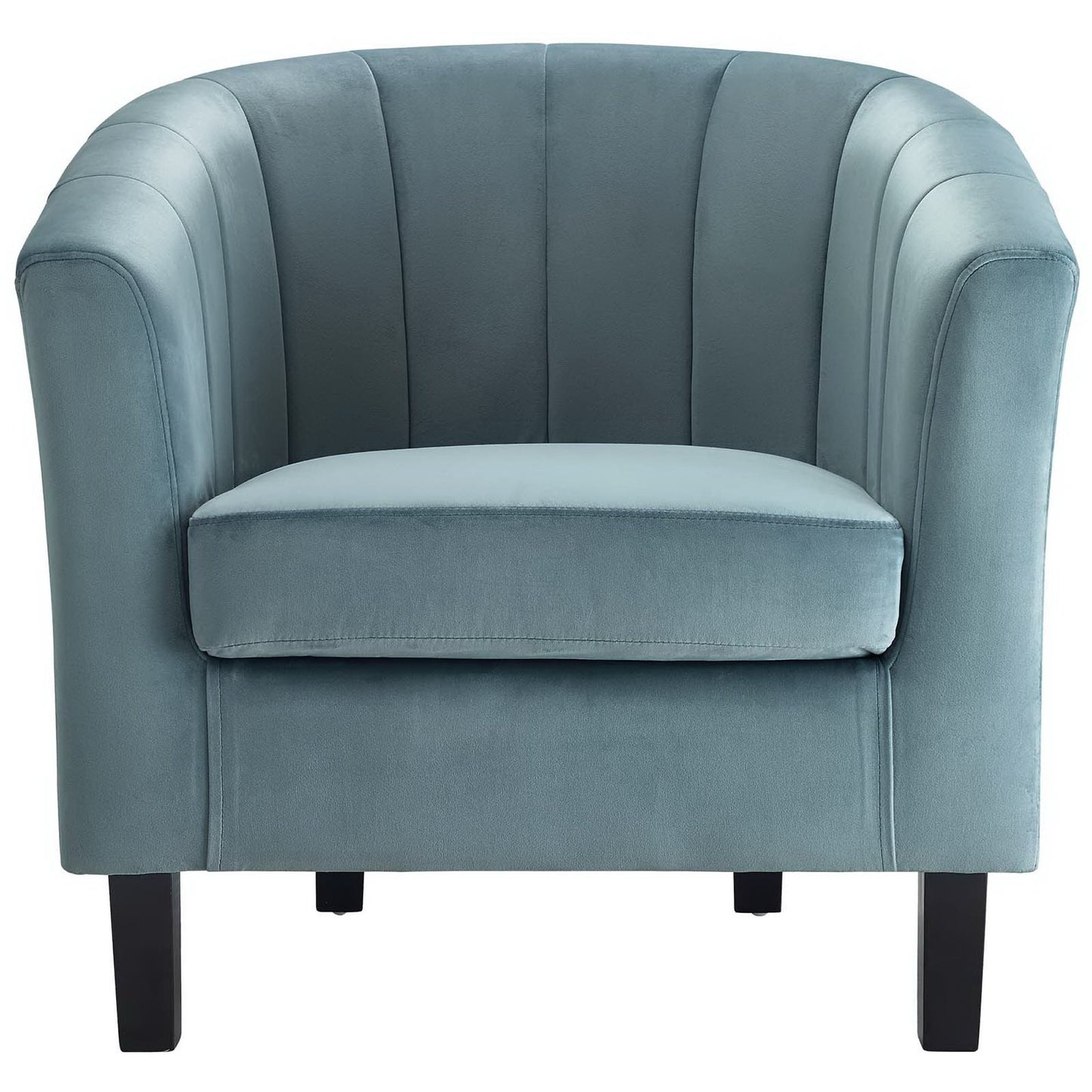 Modway - Prospect Channel Tufted Performance Velvet Armchair by Modway  Living Room Sofas and Armchairs Blue - EEI-3188-LBU