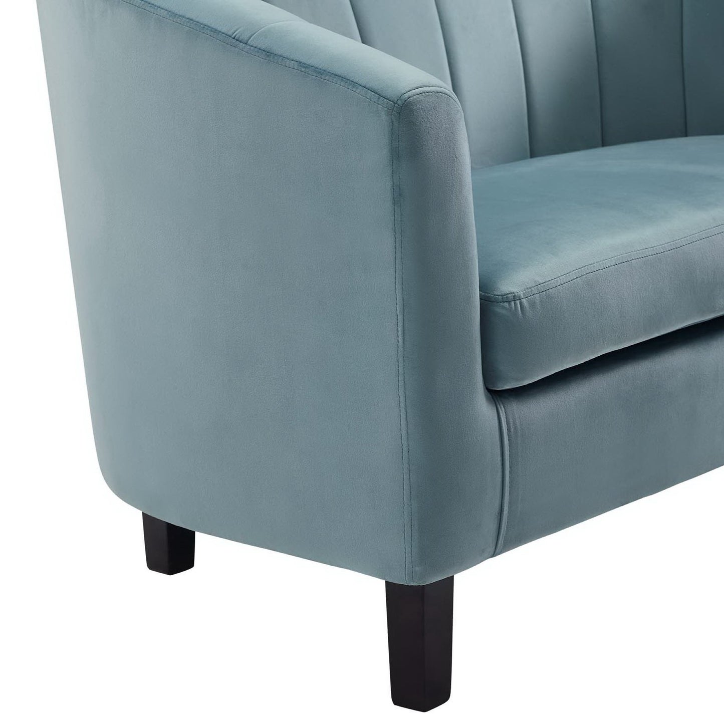 Modway - Prospect Channel Tufted Performance Velvet Armchair by Modway  Living Room Sofas and Armchairs Blue - EEI-3188-LBU