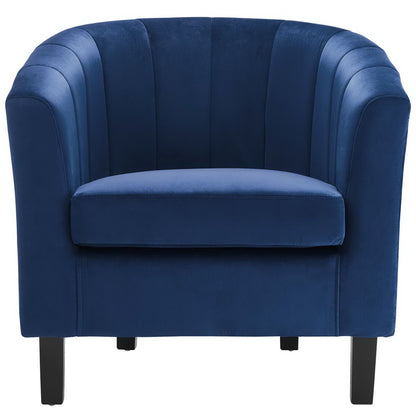 Modway - Prospect Channel Tufted Performance Velvet Armchair by Modway  Living Room Sofas and Armchairs Blue - EEI-3188-NAV
