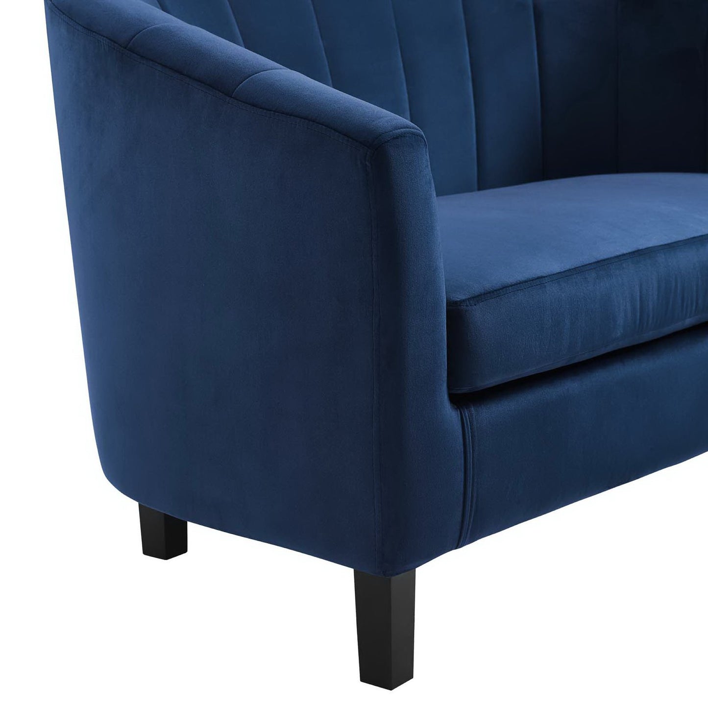 Modway - Prospect Channel Tufted Performance Velvet Armchair by Modway  Living Room Sofas and Armchairs Blue - EEI-3188-NAV