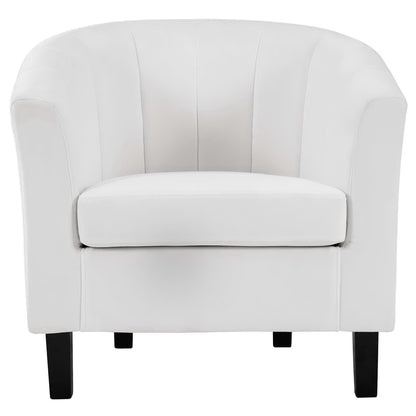Modway - Prospect Channel Tufted Performance Velvet Armchair by Modway  Living Room Sofas and Armchairs White - EEI-3188-WHI