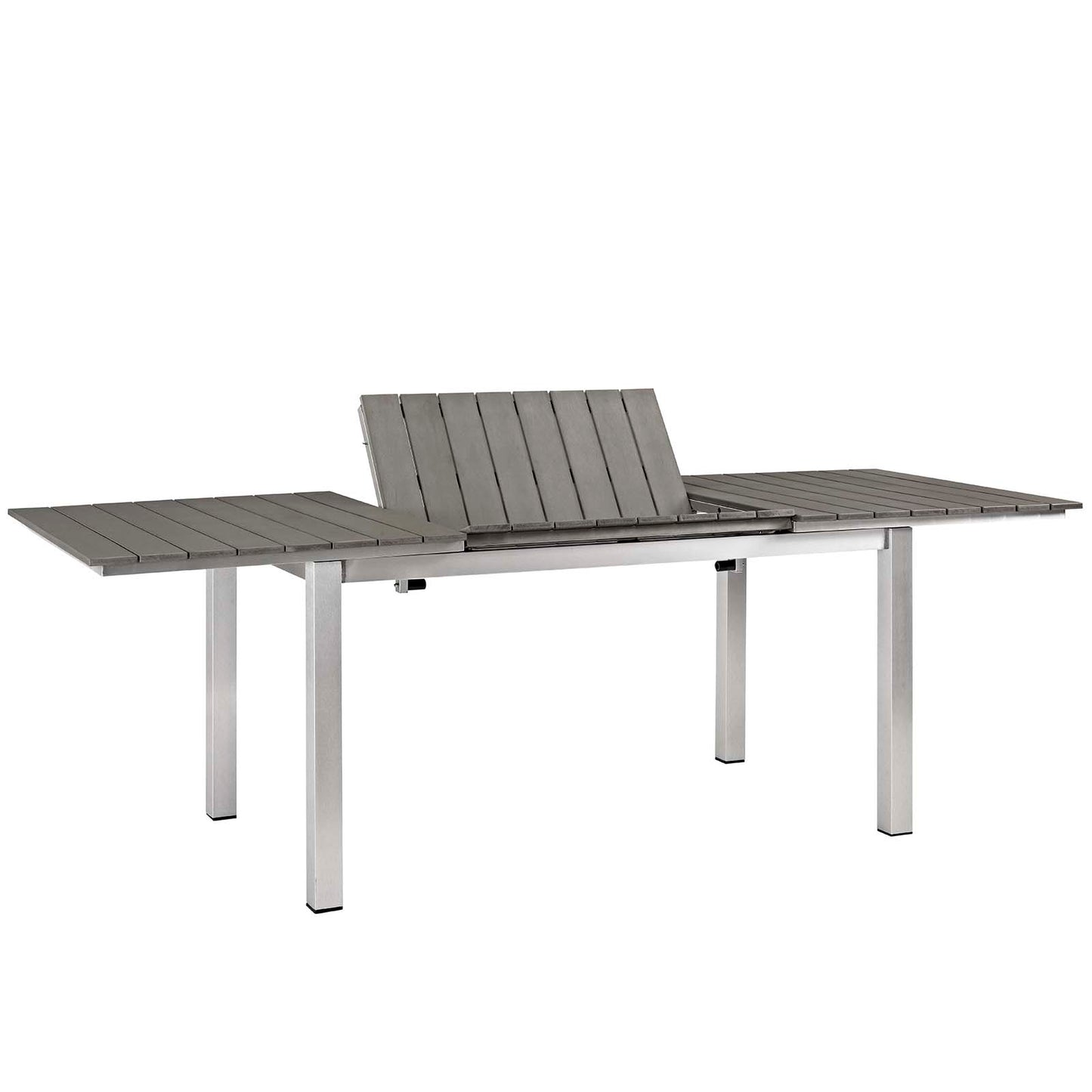 Modway Outlet Shore 7 Piece Outdoor Patio Aluminum Dining Set by Modway  Outdoor Furniture Furniture Silver Gray - EEI-3199-SLV-GRY-SET