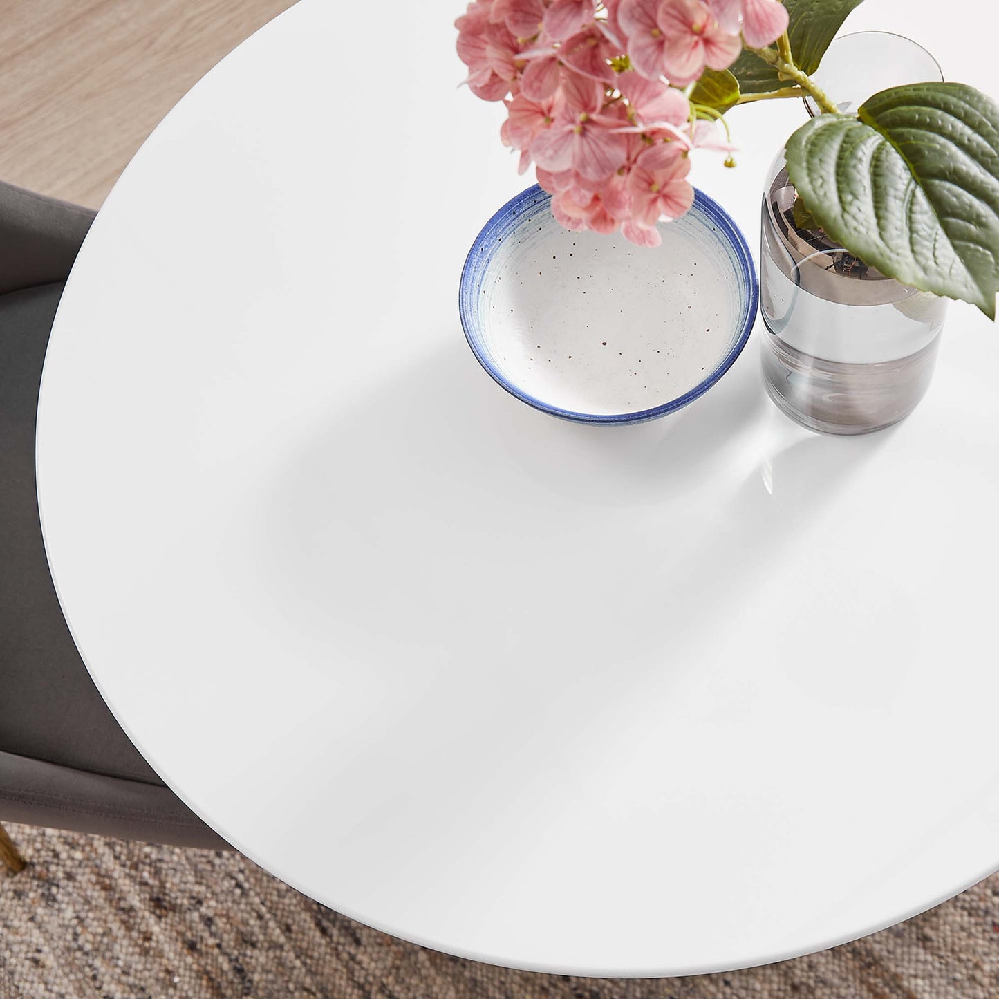 Modway - Lippa 28" Round Wood Dining Table by Modway  Bar and Dining Bar and Dining Tables White - EEI-3208-GLD-WHI