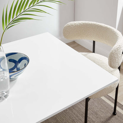 Modway - Lippa 28" Square Wood Dining Table by Modway  Bar and Dining Bar and Dining Tables White - EEI-3211-GLD-WHI