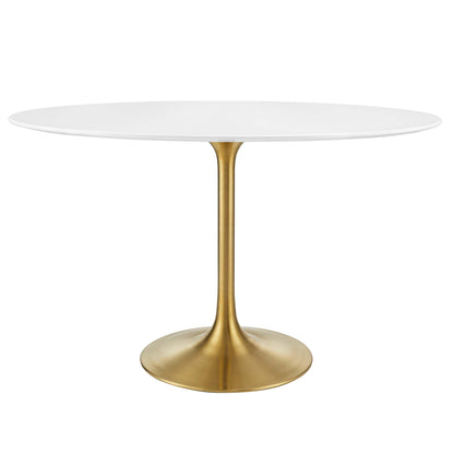 Modway - Lippa 48" Oval Wood Dining Table by Modway  Bar and Dining Bar and Dining Tables White - EEI-3215-GLD-WHI