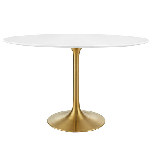 Modway - Lippa 48" Oval Wood Dining Table by Modway  Bar and Dining Bar and Dining Tables White - EEI-3215-GLD-WHI