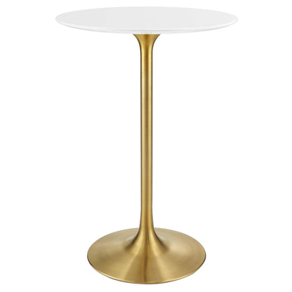 Modway - Lippa 28" Round Wood Bar Table by Modway  Bar and Dining Bar and Dining Tables White - EEI-3262-GLD-WHI