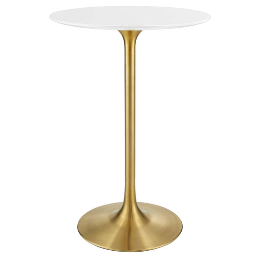Modway - Lippa 28" Round Wood Bar Table by Modway  Bar and Dining Bar and Dining Tables White - EEI-3262-GLD-WHI