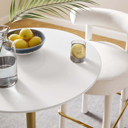 Modway - Lippa 28" Round Wood Bar Table by Modway  Bar and Dining Bar and Dining Tables White - EEI-3262-GLD-WHI