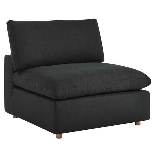 Modway Outlet Commix Down Filled Overstuffed Armless Chair by Modway  Living Room Furniture Black - EEI-3270-BLK