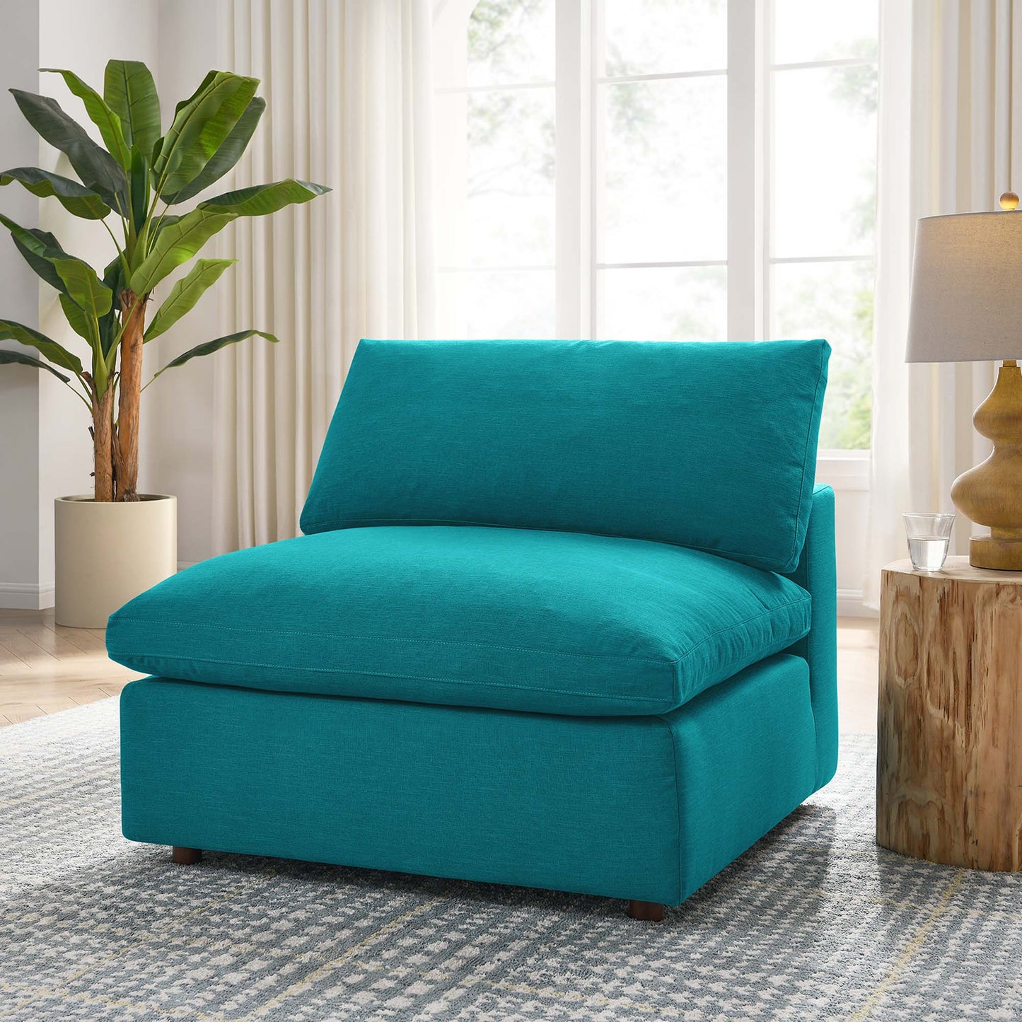 Modway Outlet Commix Down Filled Overstuffed Armless Chair by Modway  Living Room Furniture Teal - EEI-3270-TEA