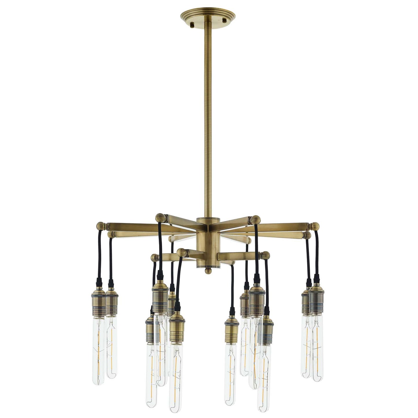 Modway Outlet Resolve Antique Brass Ceiling Light Pendant Chandelier by Modway  Lighting Lighting  - EEI-3274