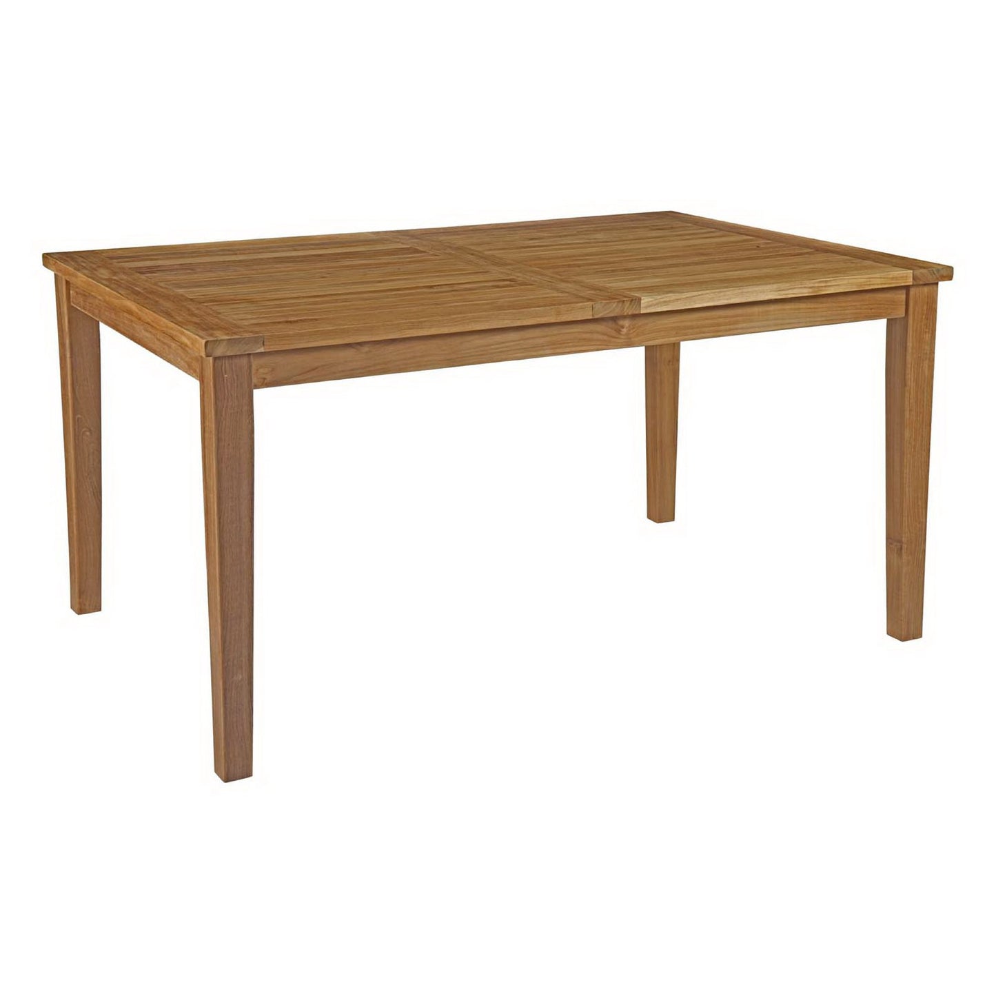 Modway - Marina 7 Piece Outdoor Patio Teak Dining Set by Modway  Outdoor Furniture Bar and Dining White - EEI-3292-NAT-WHI-SET