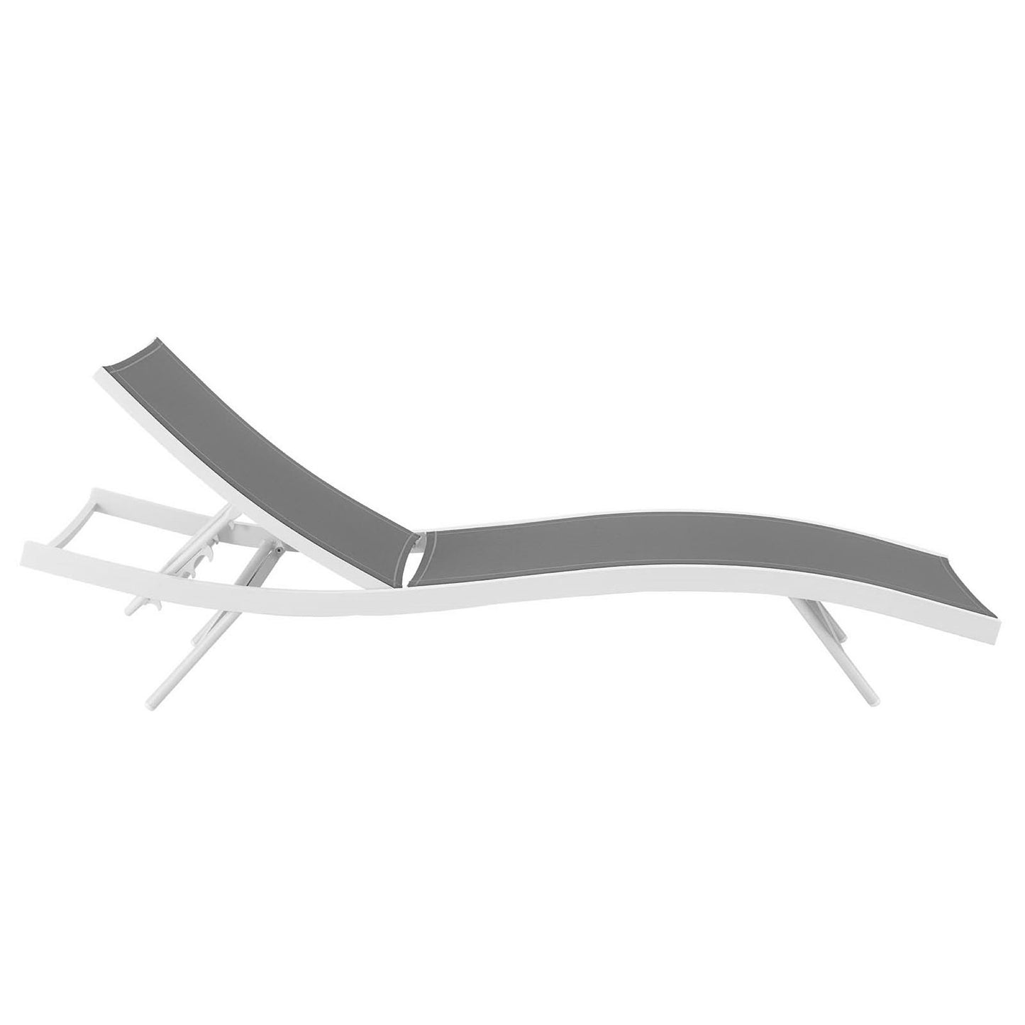Modway - Glimpse Outdoor Patio Mesh Chaise Lounge Chair by Modway  Outdoor Furniture Sofa Sectionals Gray - EEI-3300-WHI-GRY