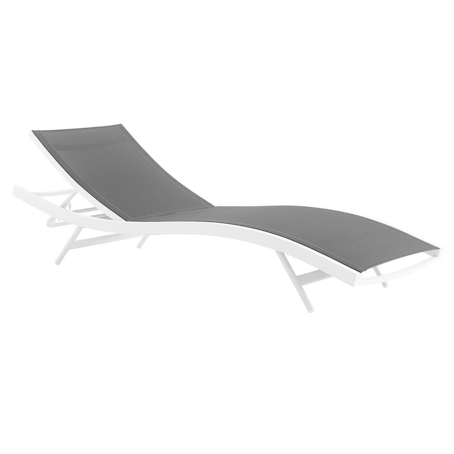 Modway - Glimpse Outdoor Patio Mesh Chaise Lounge Chair by Modway  Outdoor Furniture Sofa Sectionals Gray - EEI-3300-WHI-GRY