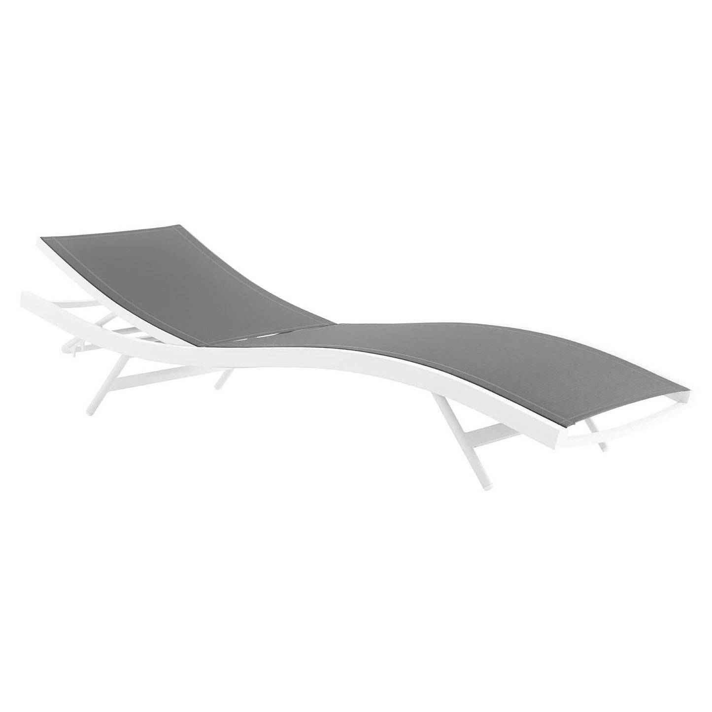 Modway - Glimpse Outdoor Patio Mesh Chaise Lounge Chair by Modway  Outdoor Furniture Sofa Sectionals Gray - EEI-3300-WHI-GRY