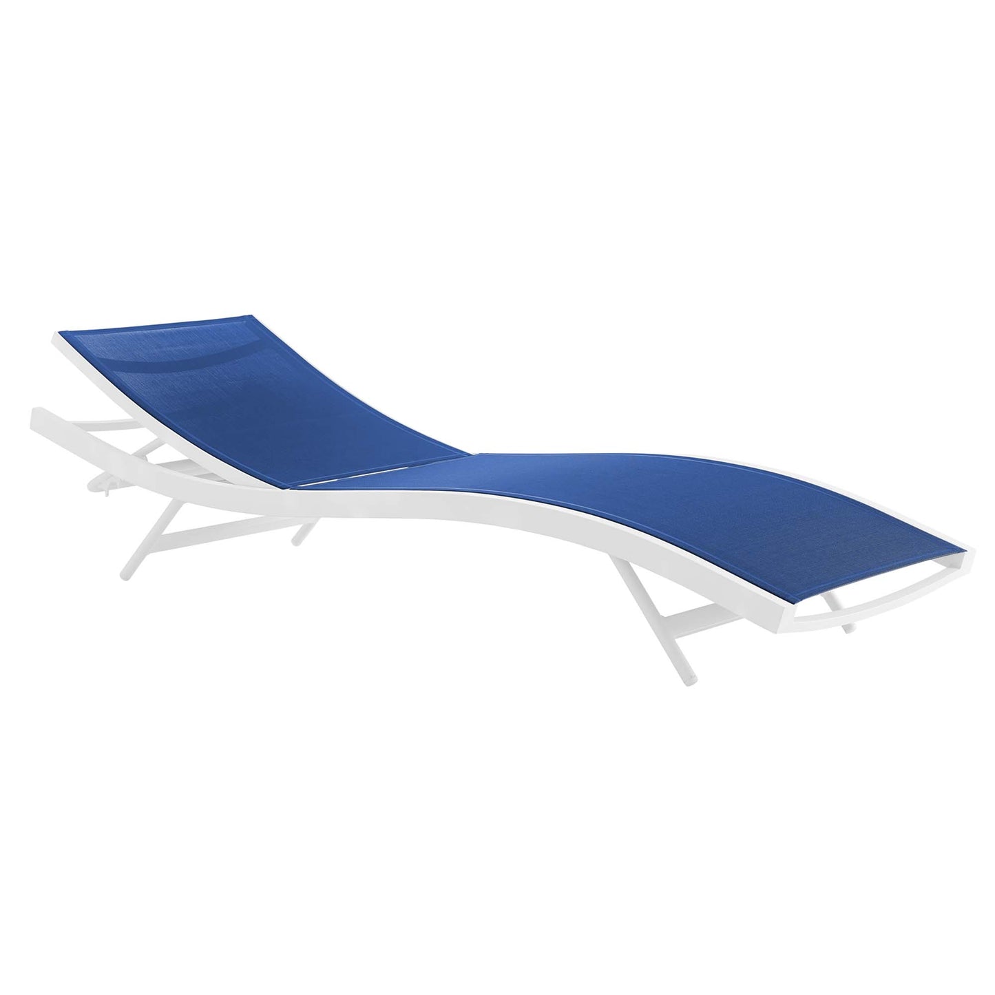 Modway - Glimpse Outdoor Patio Mesh Chaise Lounge Chair by Modway  Outdoor Furniture Sofa Sectionals Blue - EEI-3300-WHI-NAV