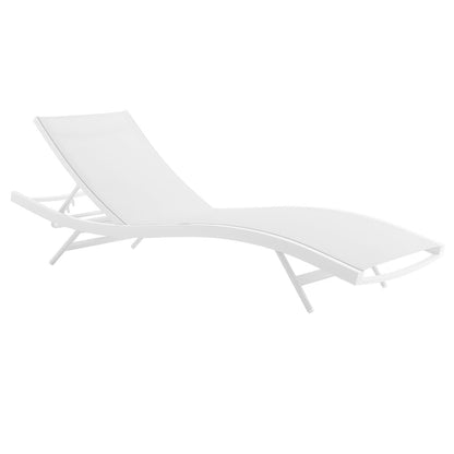 Modway - Glimpse Outdoor Patio Mesh Chaise Lounge Chair by Modway  Outdoor Furniture Sofa Sectionals White - EEI-3300-WHI-WHI