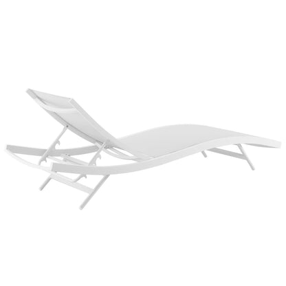 Modway - Glimpse Outdoor Patio Mesh Chaise Lounge Chair by Modway  Outdoor Furniture Sofa Sectionals White - EEI-3300-WHI-WHI