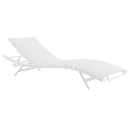 Modway - Glimpse Outdoor Patio Mesh Chaise Lounge Chair by Modway  Outdoor Furniture Sofa Sectionals White - EEI-3300-WHI-WHI