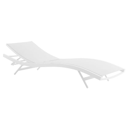 Modway - Glimpse Outdoor Patio Mesh Chaise Lounge Chair by Modway  Outdoor Furniture Sofa Sectionals White - EEI-3300-WHI-WHI