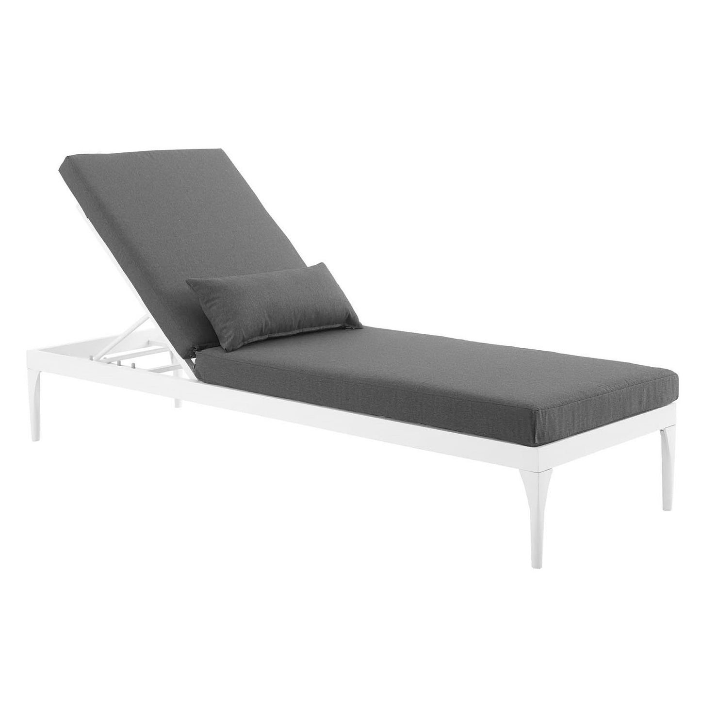 Modway Outlet Perspective Cushion Outdoor Patio Chaise Lounge Chair by Modway  Outdoor Furniture Furniture White Charcoal - EEI-3301-WHI-CHA