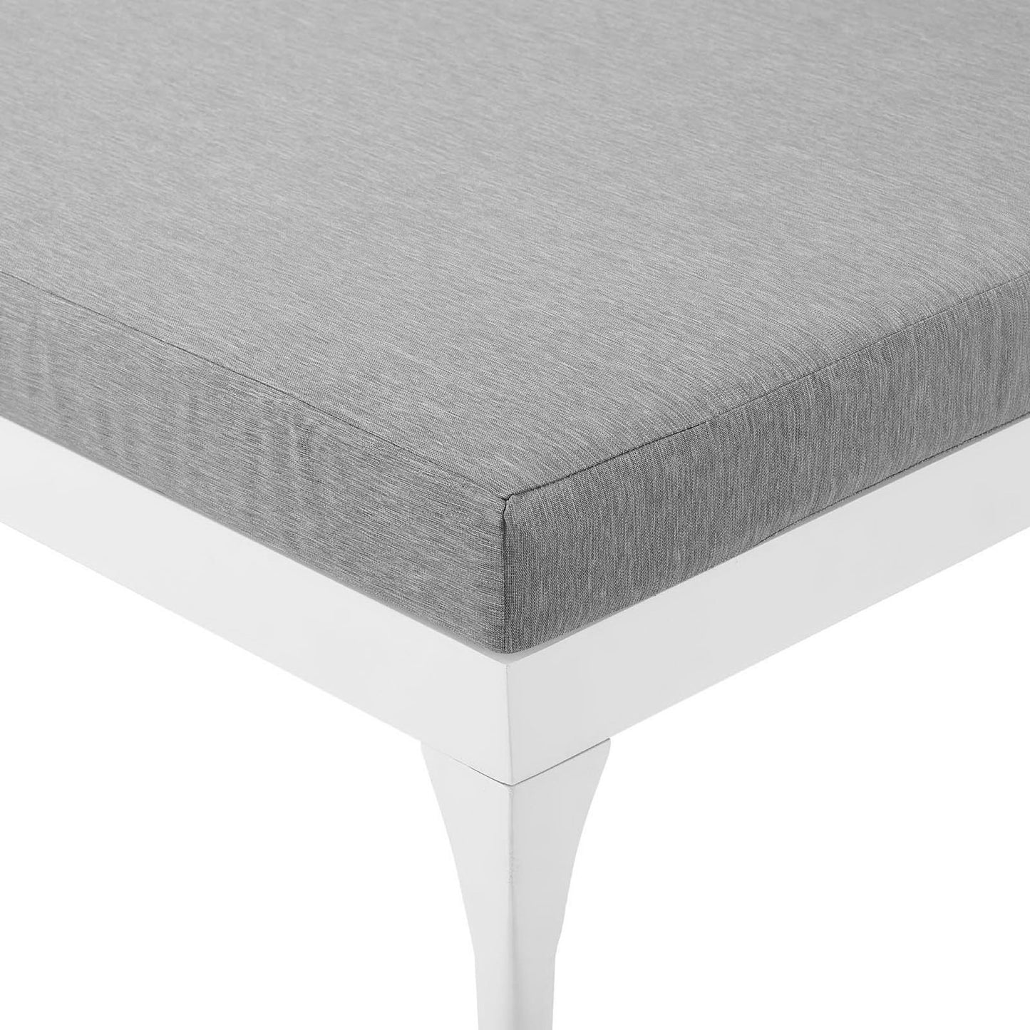 Modway - Perspective Cushion Outdoor Patio Chaise Lounge Chair by Modway  Outdoor Furniture Sofa Sectionals Gray - EEI-3301-WHI-GRY