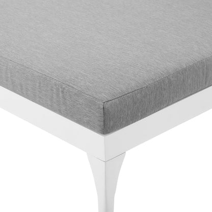 Modway - Perspective Cushion Outdoor Patio Chaise Lounge Chair by Modway  Outdoor Furniture Sofa Sectionals Gray - EEI-3301-WHI-GRY