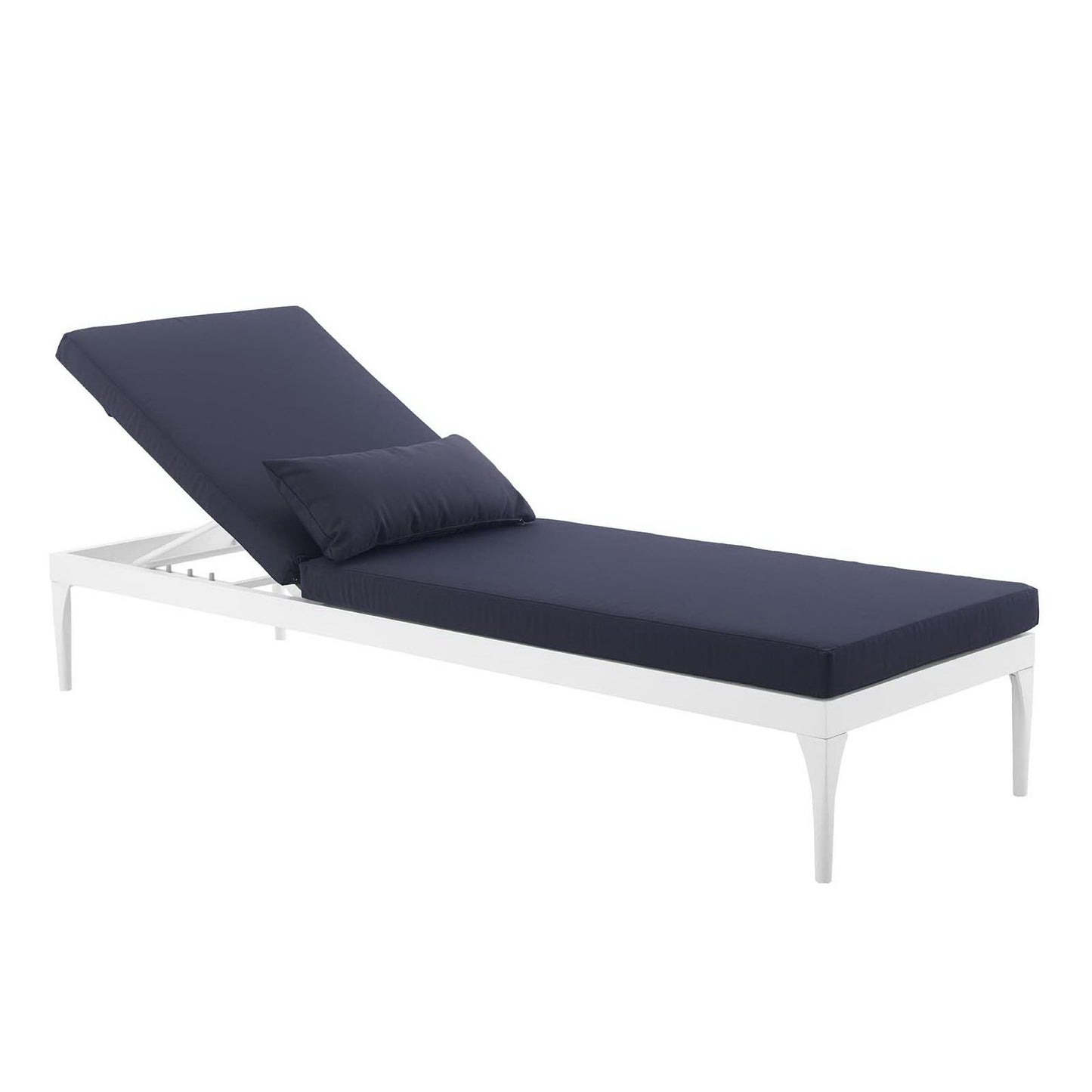 Modway Outlet Perspective Cushion Outdoor Patio Chaise Lounge Chair by Modway  Outdoor Furniture Furniture White Navy - EEI-3301-WHI-NAV