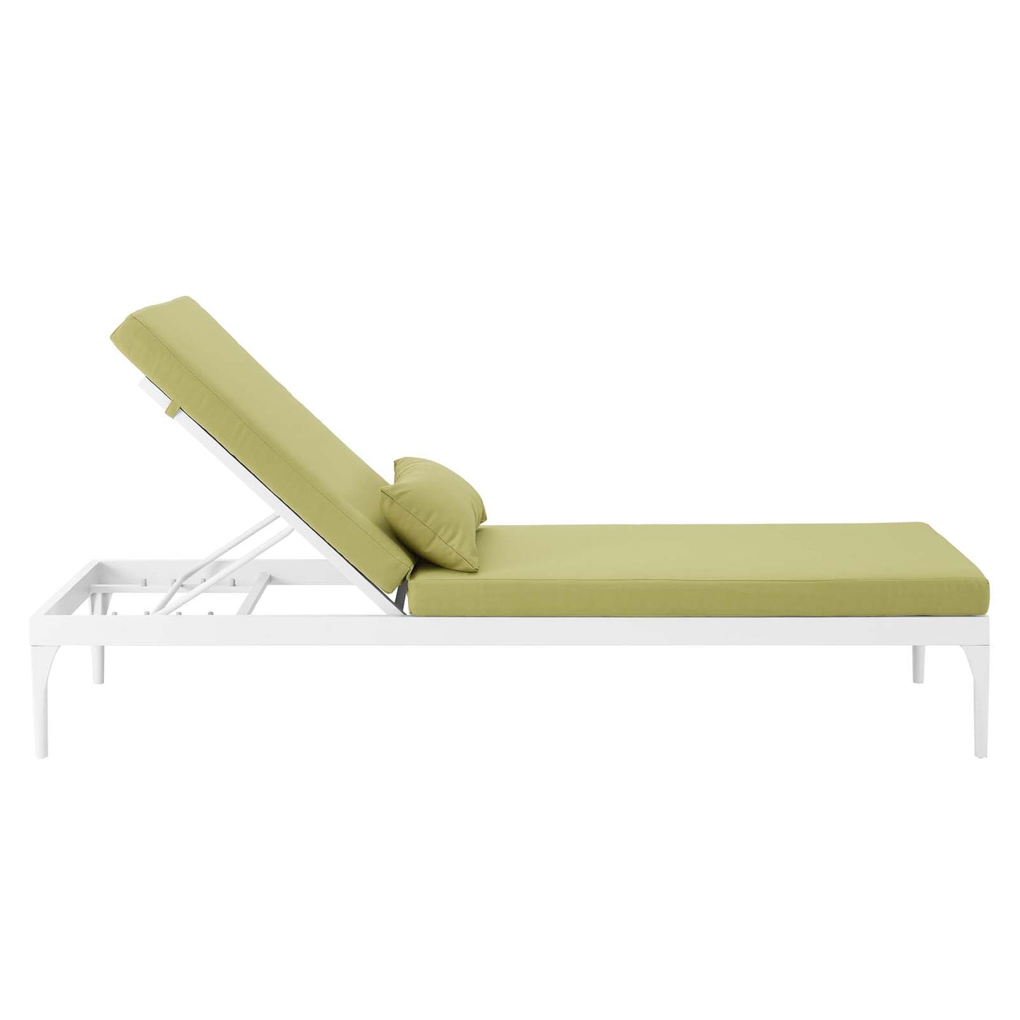 Modway Outlet Perspective Cushion Outdoor Patio Chaise Lounge Chair by Modway  Outdoor Furniture Furniture White Peridot - EEI-3301-WHI-PER