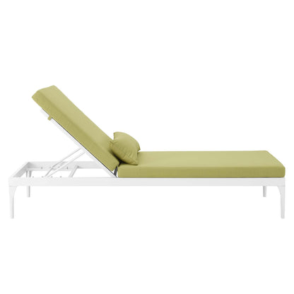 Modway Outlet Perspective Cushion Outdoor Patio Chaise Lounge Chair by Modway  Outdoor Furniture Furniture White Peridot - EEI-3301-WHI-PER