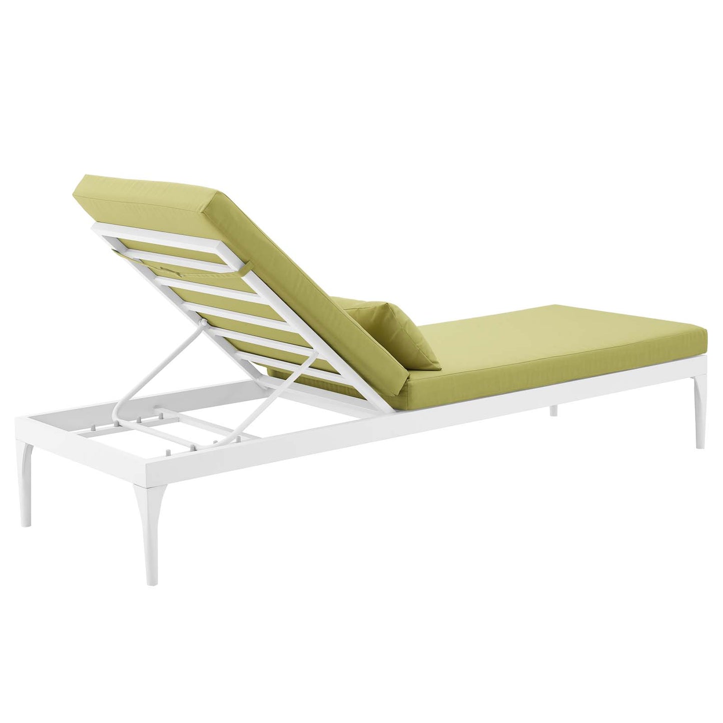 Modway Outlet Perspective Cushion Outdoor Patio Chaise Lounge Chair by Modway  Outdoor Furniture Furniture White Peridot - EEI-3301-WHI-PER