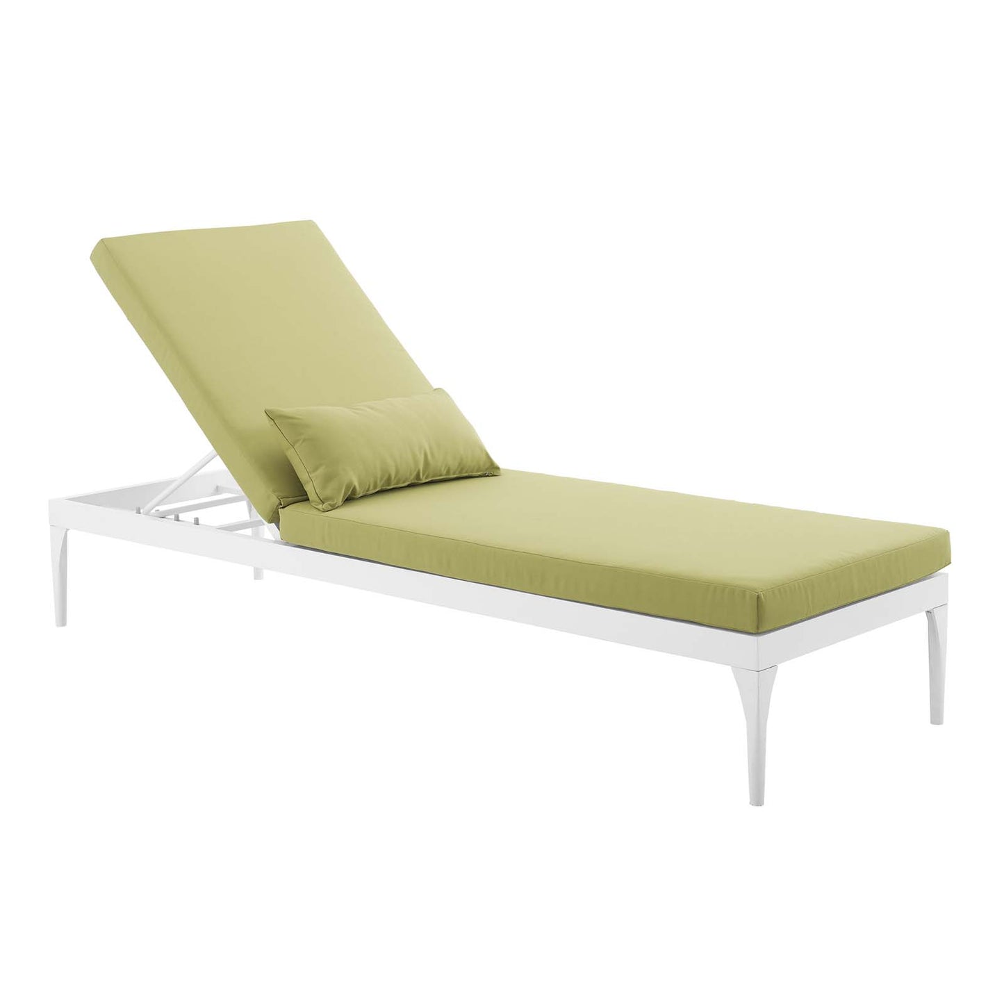 Modway Outlet Perspective Cushion Outdoor Patio Chaise Lounge Chair by Modway  Outdoor Furniture Furniture White Peridot - EEI-3301-WHI-PER