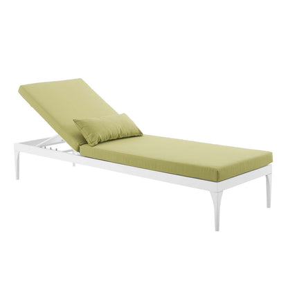 Modway Outlet Perspective Cushion Outdoor Patio Chaise Lounge Chair by Modway  Outdoor Furniture Furniture White Peridot - EEI-3301-WHI-PER