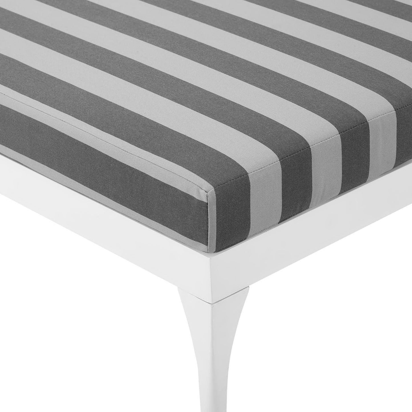 Modway Outlet Perspective Cushion Outdoor Patio Chaise Lounge Chair by Modway  Outdoor Furniture Furniture White Striped Gray - EEI-3301-WHI-STG