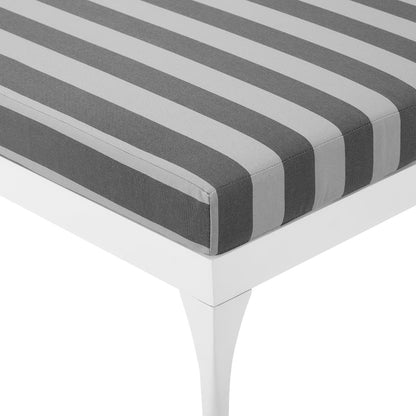 Modway Outlet Perspective Cushion Outdoor Patio Chaise Lounge Chair by Modway  Outdoor Furniture Furniture White Striped Gray - EEI-3301-WHI-STG