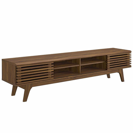 Modway - Render 70" Entertainment Center TV Stand by Modway  Living Room Decor Brown - EEI-3303-WAL-WAL