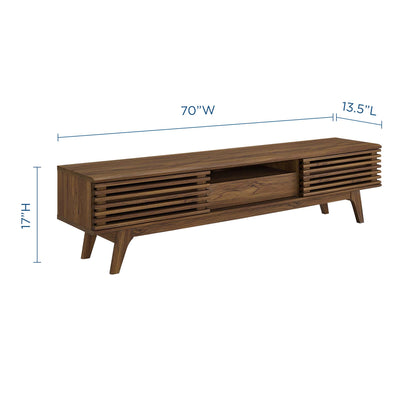 Modway - Render 70" TV Stand by Modway  Living Room Decor Brown - EEI-3305-WAL-WAL