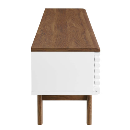 Modway Outlet Render 70" TV Stand by Modway  Living Room Furniture Walnut White - EEI-3305-WAL-WHI