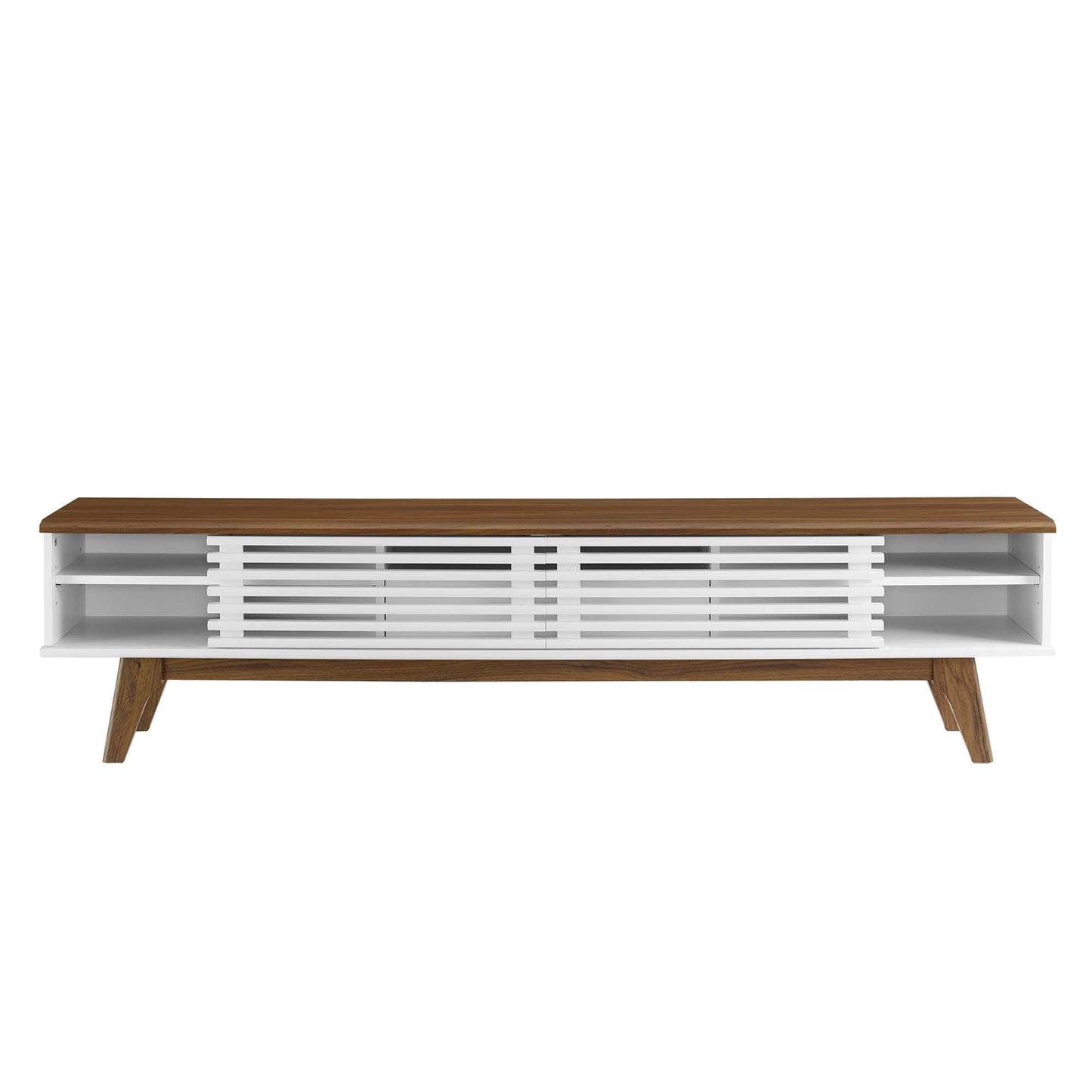 Modway Outlet Render 70" TV Stand by Modway  Living Room Furniture Walnut White - EEI-3305-WAL-WHI