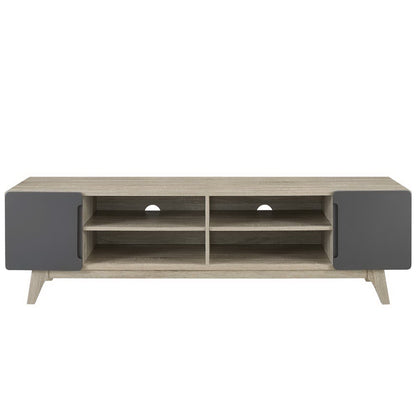 Modway Outlet Tread 70" Media Console TV Stand by Modway  Living Room Furniture Natural Gray - EEI-3306-NAT-GRY
