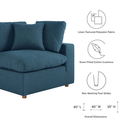 Modway Outlet Commix Down Filled Overstuffed Corner Chair by Modway  Living Room Furniture Azure - EEI-3319-AZU