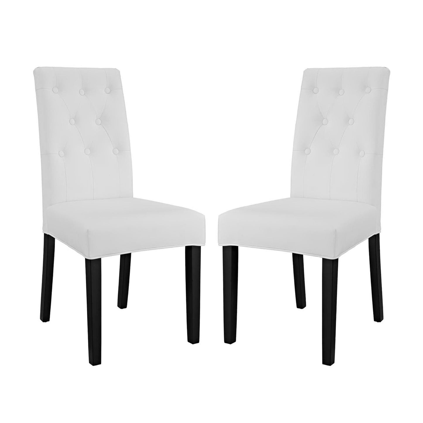 Modway - Confer Vinyl Dining Side Chair Set of 2 by Modway  Bar and Dining Dining Chairs White - EEI-3323-WHI
