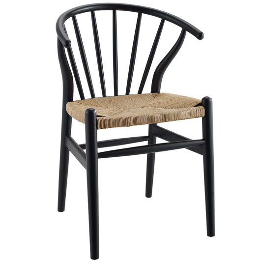 Modway - Flourish Spindle Wood Dining Side Chair by Modway  Bar and Dining Dining Chairs Black - EEI-3338-BLK