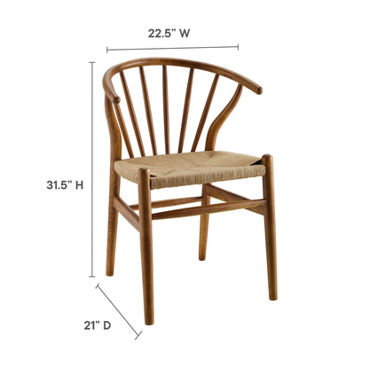 Modway - Flourish Spindle Wood Dining Side Chair by Modway  Bar and Dining Dining Chairs Brown - EEI-3338-WAL
