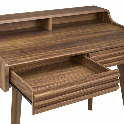 Modway - Render Writing Desk by Modway  Office Furniture Computer Desks Brown - EEI-3342-WAL